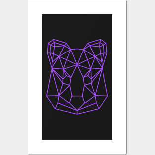 Purple Geometric Quokka Line Art Posters and Art